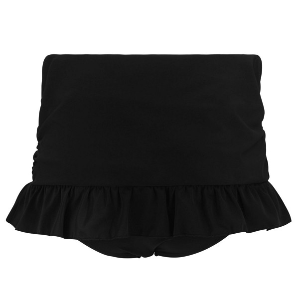 Women's Skirted Ruffle Bikini Bottom Shirred Swim Skirt Plus Size ...