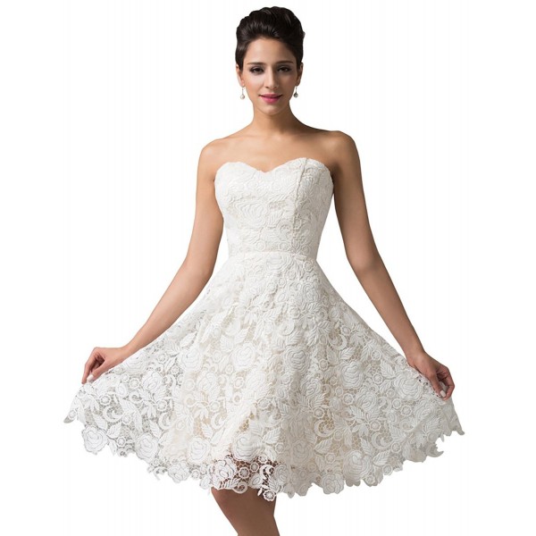 short off white wedding dresses