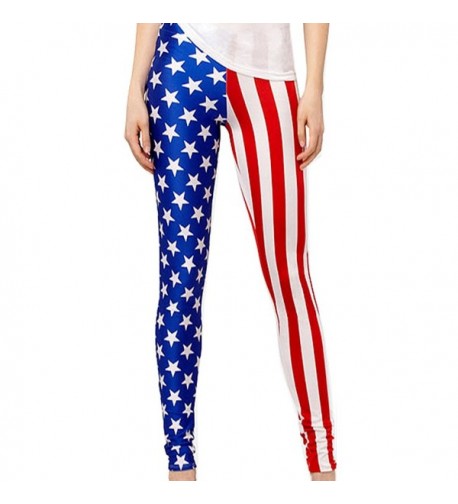 Elastic Wonder Stripes American Leggings