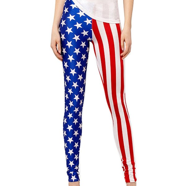 Stars and Stripes American Flag Print Premier Women's Spandex Leggings ...