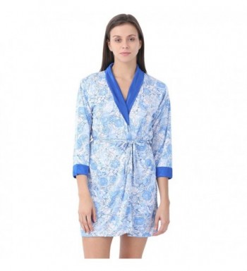 Klamotten Blue Printed Womens Satin