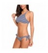 Ekouaer Fashion Stripe Bikini Bathing