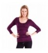 Purple Ladies Ruched Front Sleeve