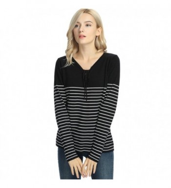 Womens Stripe Cotton Sweater Pullover