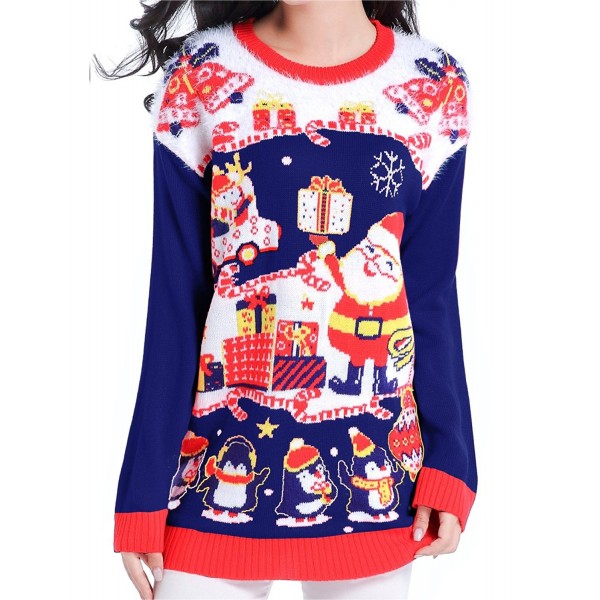 V28 Christmas Reindeer Pullover Nightblue