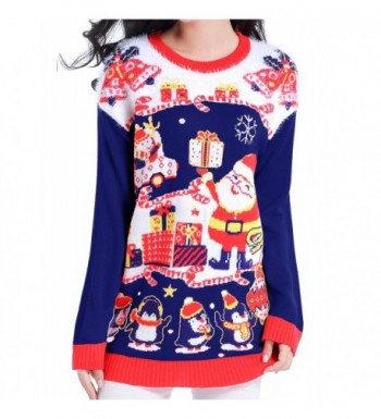 V28 Christmas Reindeer Pullover Nightblue