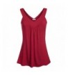 Women Sleeveless Tunic Pleated Tanks