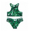 Green XL Printing Bikini Swimsuit
