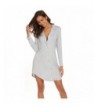 Sweetnight Boyfriend Sleepwear Button Front Nightshirts