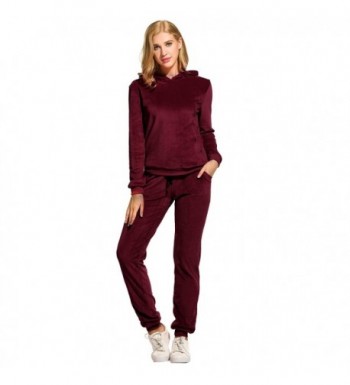 Hotouch Womens Plush Velour Jogging