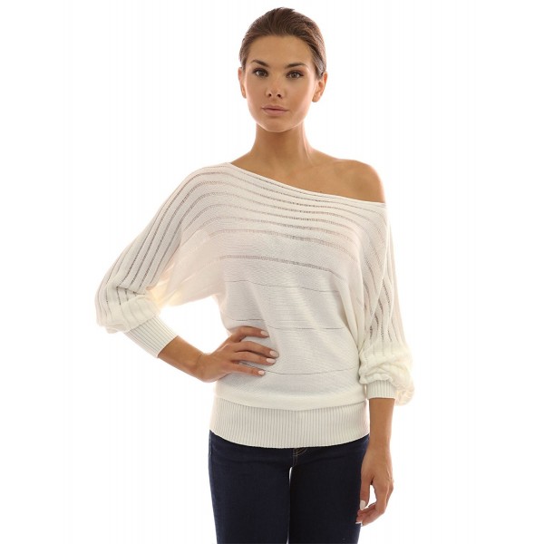 PattyBoutik Womens shoulder Semi sheer Sweater