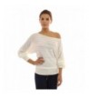 PattyBoutik Womens shoulder Semi sheer Sweater