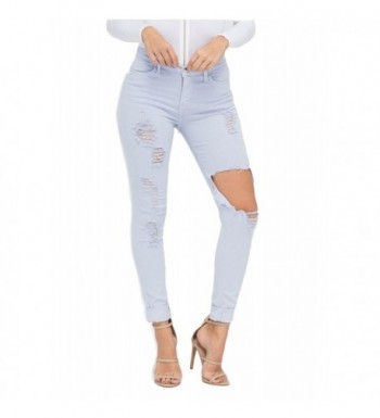 Vibrant Shopglamla Distressed Skinny Jeans