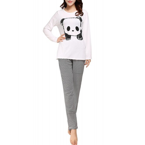 VENTELAN Womens Striped Sleeve Sleepwear
