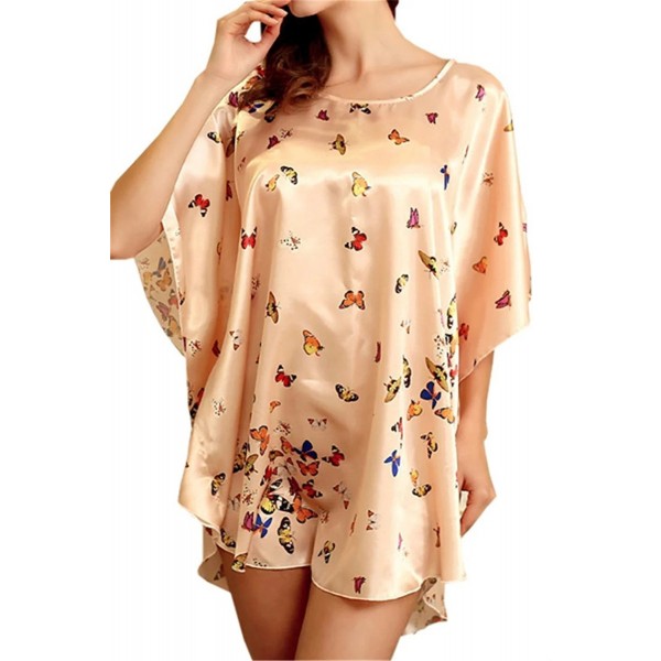 Betusline Butterfly Sleepwear Pajamas Apricot