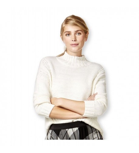 Maison Jules Womens Mock Turtleneck Sweater