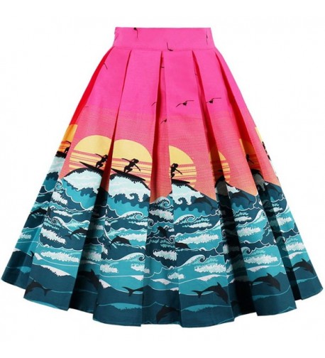 Vintage Pleated Skirts Summer Casual