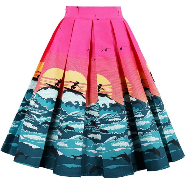 Vintage Pleated Skirts Summer Casual