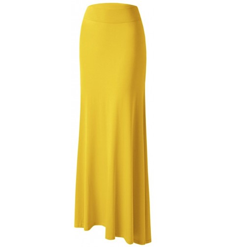 JOELLYUS Flared Floor Length Yellow