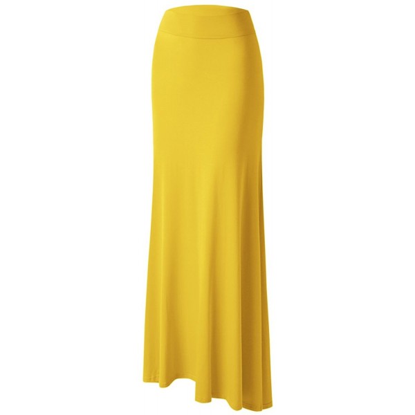 JOELLYUS Flared Floor Length Yellow