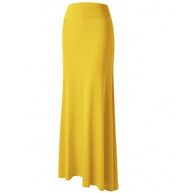 JOELLYUS Flared Floor Length Yellow