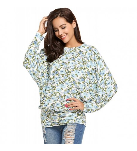 Zeagoo Floral Printed Womens Batwing