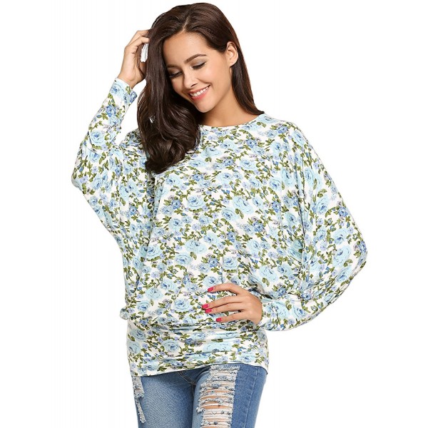 Zeagoo Floral Printed Womens Batwing