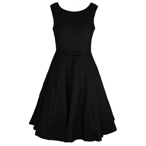 Women's Classy Vintage Audrey Hepburn 1950's Evening Dress - Black ...