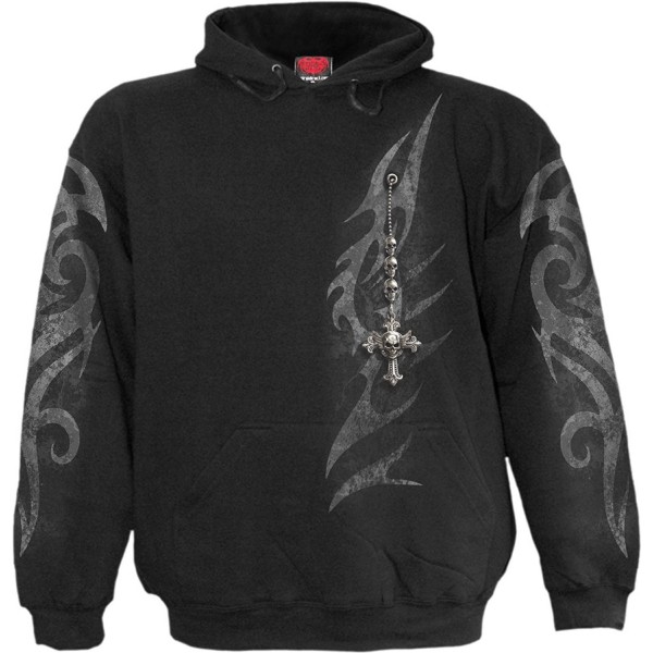 Spiral Mens Tribal Chain Hoody