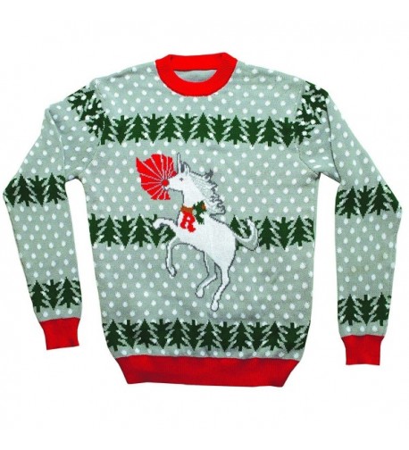 Unicorn Rudolph Christmas Sweater Large