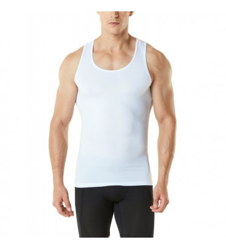 TM MUN04 WHT_X Large Tesla Sleeveless Compression Baselayer