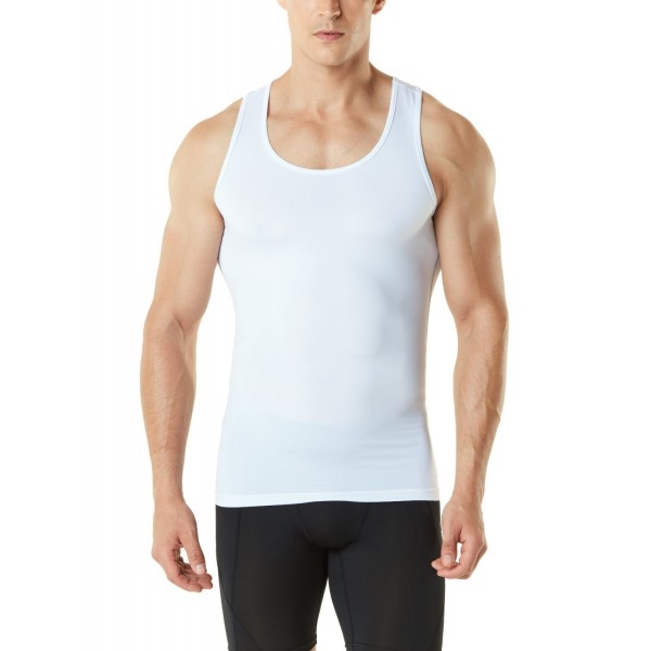 TM MUN04 WHT_X Large Tesla Sleeveless Compression Baselayer