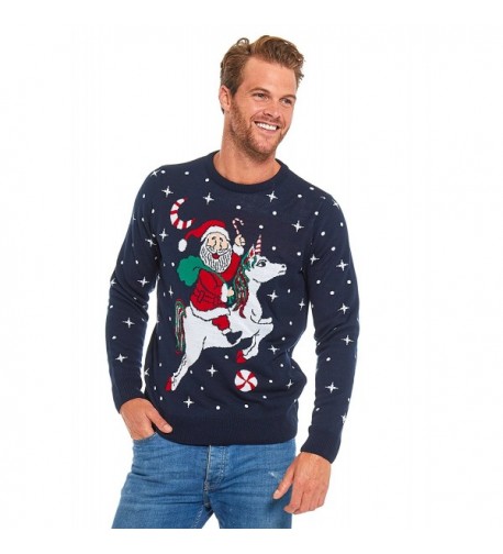 Christmas Sweater Ladies Santa Unicorn XX