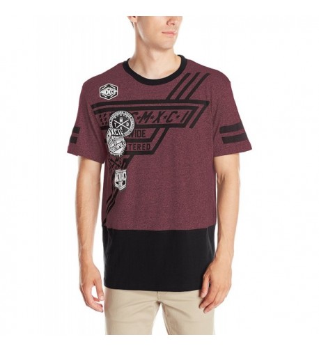 Southpole Sleeve Marled Graphics Burgundy