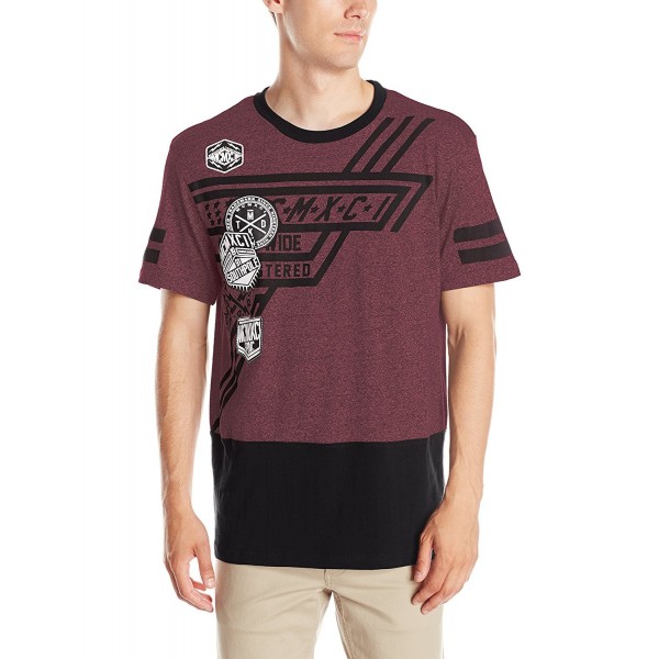 Southpole Sleeve Marled Graphics Burgundy