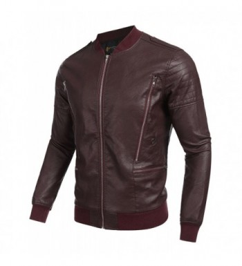 Cheap Designer Men's Faux Leather Jackets Online Sale