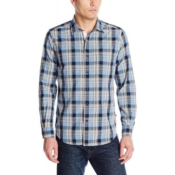 Nautica Drift Plaid Chambray Shirt