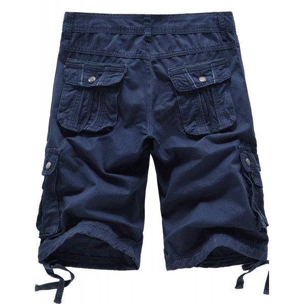 Men's Casual Cotton Classic Cargo Shorts - Blue - CY11LCRDT23
