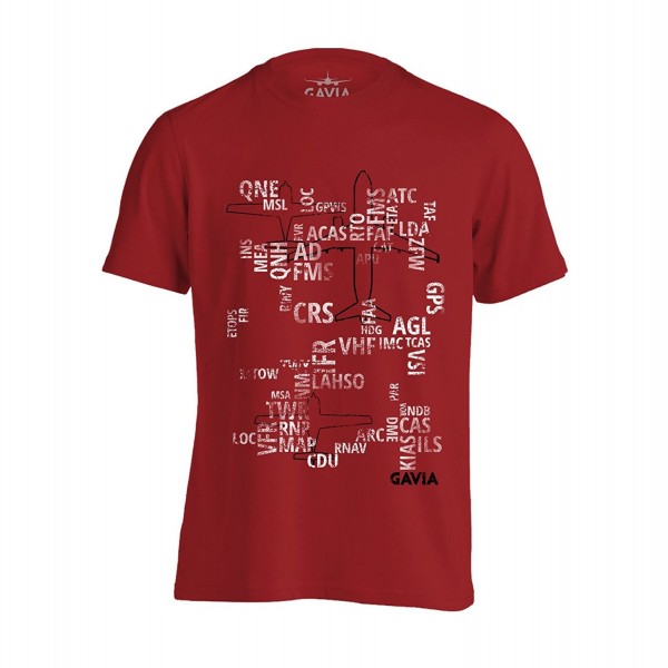 Aviation Acronyms T shirt Large Red