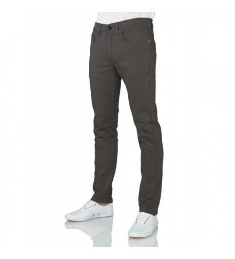 Mens Color Skinny Jeans Charcoal