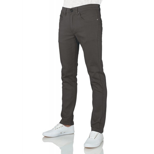 Mens Color Skinny Jeans Charcoal