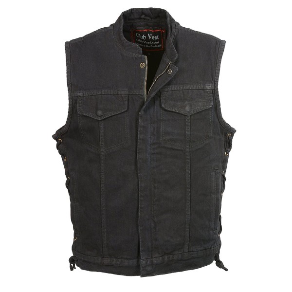 Basic Denim Vest Black 100% Cotton For Men's (S - 10XL) - CE12NG94EHA