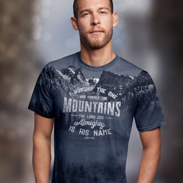 The One Who Formed The Mountains All-Over Print Christian T-Shirt ...