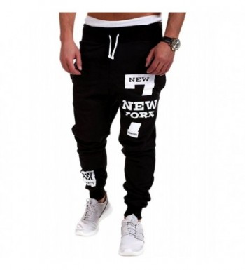 Men's Active Casual Basic Harem Jogger Jogging Running Pants (US S ...