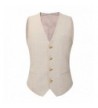 Mens V neck Sleeveless Linen Suit