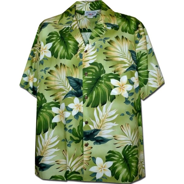 Tropical Monstera Hawaiian Shirt Green