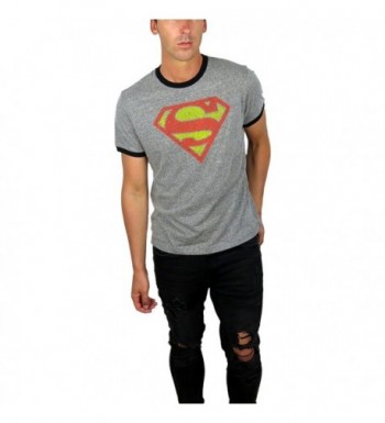 Comics Superman Ringer Charcoal Small