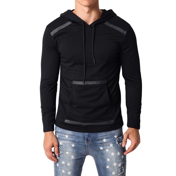 Men's Hoodies Long Sleeve Hooded Sweatshirts Pullover Slim Fit Casual ...