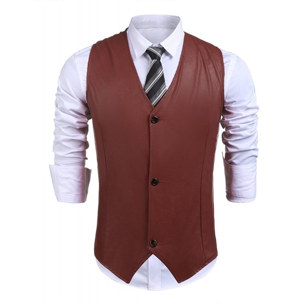 Zuckerfan Leather Sleeveless Fashion Motorcycle