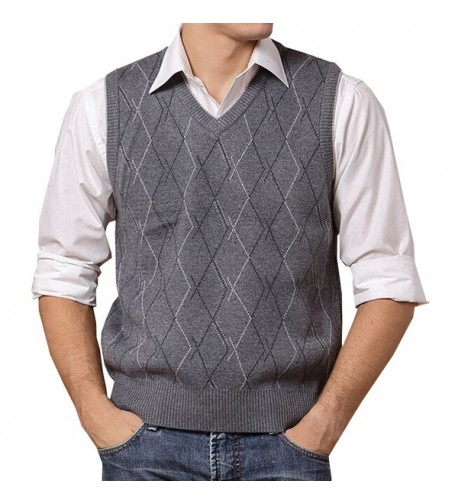 Lisianthuas Argyle V Neck Sweater Color